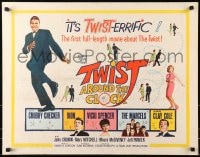 5t953 TWIST AROUND THE CLOCK 1/2sh 1962 Chubby Checker in the first full-length Twist movie!