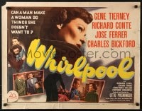 5t981 WHIRLPOOL 1/2sh 1950 what might pretty Gene Tierney do when she is hypnotized?!