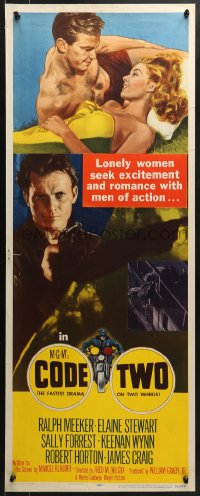 5t085 CODE TWO insert 1953 sexy lonely Elaine Stewart seeks excitement & romance with Ralph Meeker!