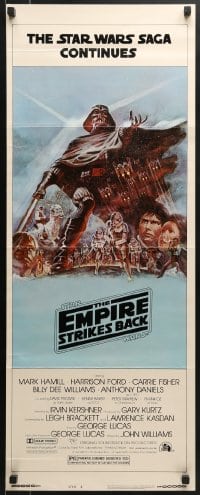 5t117 EMPIRE STRIKES BACK style B insert 1980 George Lucas sci-fi classic, cool artwork by Tom Jung!