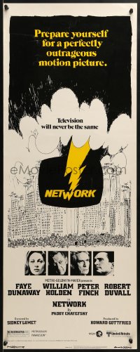 5t266 NETWORK insert 1976 written by Paddy Cheyefsky, William Holden, Sidney Lumet classic!