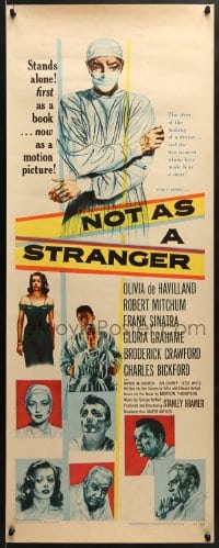 5t277 NOT AS A STRANGER insert 1955 doctor Robert Mitchum, Olivia De Havilland, Frank Sinatra