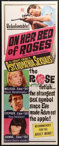 5t283 ON HER BED OF ROSES insert 1966 Ronald Warren, Sandra Lynn, unbelievable nymphos!