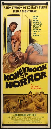 5t289 ORGY OF THE GOLDEN NUDES insert 1964 sexy image, Honeymoon of Horror!