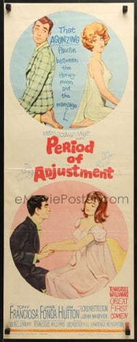 5t302 PERIOD OF ADJUSTMENT insert 1962 art of sexy Jane Fonda in nightie getting used to marriage!