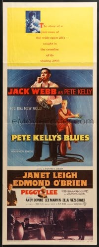5t303 PETE KELLY'S BLUES insert 1955 Jack Webb smoking & holding trumpet, sexy Janet Leigh!