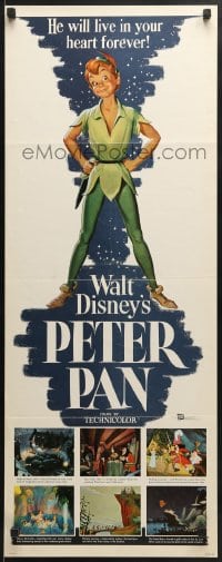 5t304 PETER PAN insert R1958 Walt Disney animated cartoon fantasy classic, great full-length art!