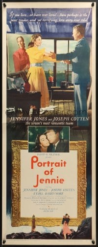 5t313 PORTRAIT OF JENNIE insert 1949 Joseph Cotten loves beautiful ghost Jennifer Jones!