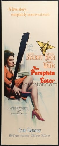5t324 PUMPKIN EATER insert 1964 Anne Bancroft, Peter Finch, a marriage bed isn't always a bed of roses!
