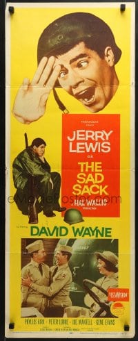 5t356 SAD SACK insert 1958 wacky cross-eyed Jerry Lewis in the Foreign Legion!