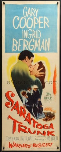 5t360 SARATOGA TRUNK insert 1945 c/u of Gary Cooper about to kiss Ingrid Bergman, by Edna Ferber!
