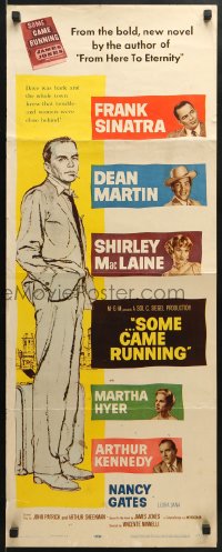 5t397 SOME CAME RUNNING insert 1958 art of Frank Sinatra w/Dean Martin, Shirley MacLaine