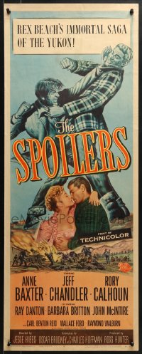 5t405 SPOILERS insert 1956 Anne Baxter, Jeff Chandler, Rory Calhoun, cool brawl artwork!