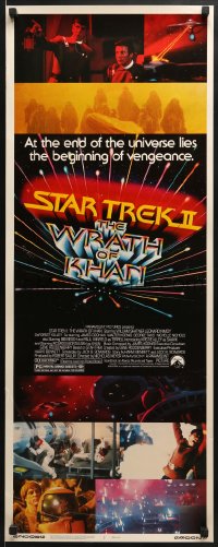 5t412 STAR TREK II insert 1982 The Wrath of Khan, Leonard Nimoy, William Shatner, sci-fi sequel!
