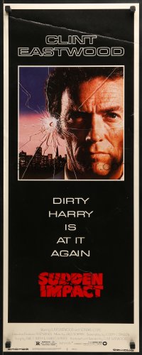 5t424 SUDDEN IMPACT insert 1983 Clint Eastwood is at it again as Dirty Harry, great image!