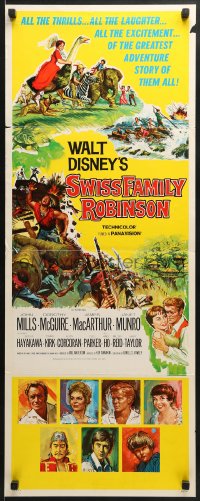 5t429 SWISS FAMILY ROBINSON insert 1960 John Mills, Walt Disney family fantasy classic!