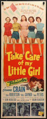 5t432 TAKE CARE OF MY LITTLE GIRL insert 1951 sexy Jeanne Crain, Dale Robertson, Mitzi Gaynor