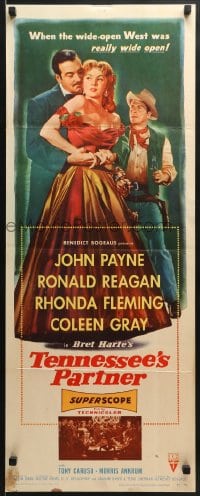5t440 TENNESSEE'S PARTNER insert 1955 art of Ronald Reagan & John Payne, sexy Rhonda Fleming!