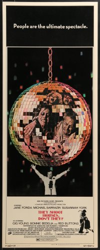 5t444 THEY SHOOT HORSES, DON'T THEY insert 1970 Jane Fonda, Sydney Pollack, cool disco ball image!