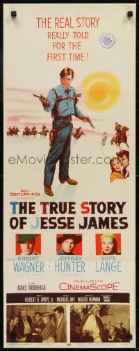 5t462 TRUE STORY OF JESSE JAMES trimmed insert 1957 Nicholas Ray, Robert Wagner, Jeffrey Hunter!