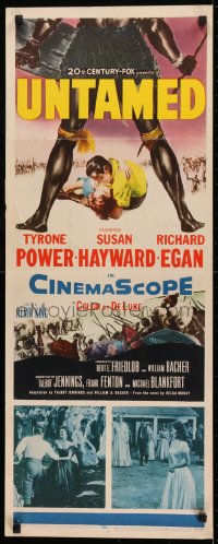 5t468 UNTAMED insert 1955 Tyrone Power & Susan Hayward in Africa with natives!