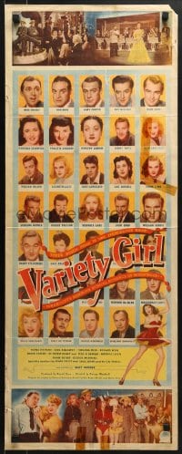 5t469 VARIETY GIRL insert 1947 headshots of all-star cast, Bing Crosby, Alan Ladd, Joan Caulfield!