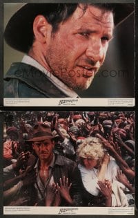 5w887 INDIANA JONES & THE TEMPLE OF DOOM 2 color 11x14 stills 1984 Harrison Ford, Kate Capshaw!