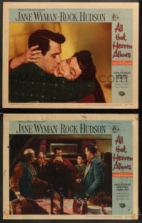 5w800 ALL THAT HEAVEN ALLOWS 2 LCs 1955 Rock Hudson & Jane Wyman, directed by Douglas Sirk!