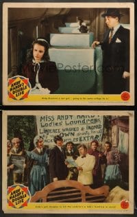 5w802 ANDY HARDY'S DOUBLE LIFE 2 LCs 1942 great images of Mickey Roney, pretty Susan Peters, more!