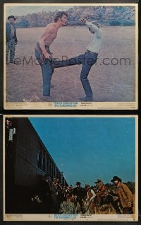 5w812 BUTCH CASSIDY & THE SUNDANCE KID 2 LCs 1969 Paul Newman kicking Ted Cassidy plus bad guys!