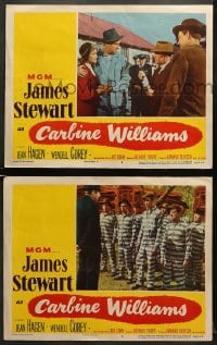 5w813 CARBINE WILLIAMS 2 LCs 1952 James Stewart builds gun in prison, sexiest Jean Hagen!