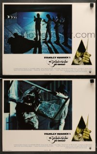 5w818 CLOCKWORK ORANGE 2 LCs 1972 Malcolm McDowell in Stanley Kubrick ultra-violence classic!