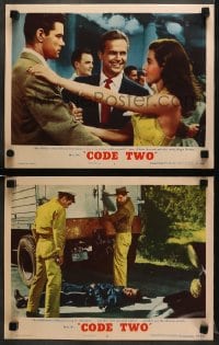 5w819 CODE TWO 2 LCs 1953 sexy Elaine Stewart with Ralph Meeker and Jeff Richards!