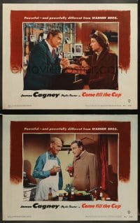 5w822 COME FILL THE CUP 2 LCs 1951 alcoholic James Cagney, Phyllis Thaxter, James Gleason!