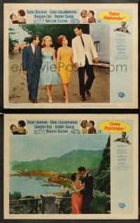 5w823 COME SEPTEMBER 2 LCs 1961 Sandra Dee, sexy Gina Lollobrigida, Rock Hudson, Bobby Darin