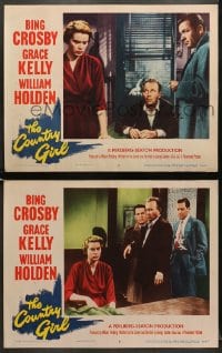 5w825 COUNTRY GIRL 2 LCs 1954 Grace Kelly must choose between Bing Crosby & William Holden!