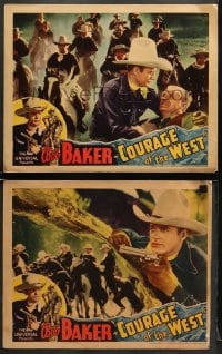 5w827 COURAGE OF THE WEST 2 LCs 1937 Bob Baker, J. Farrell MacDonald, western!