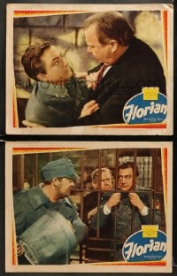 5w845 FLORIAN 2 LCs 1940 Lipizzaner Stallion comedy, Coburn grabbing Robert Young and prison scene!