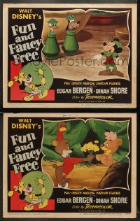 5w850 FUN & FANCY FREE 2 LCs 1947 Walt Disney, great images of Mickey, Goofy, Donald, bears!