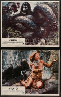 5w896 KING KONG 2 LCs 1976 sexy Jessica Lange in big ape's hand and John Berkey art of him!