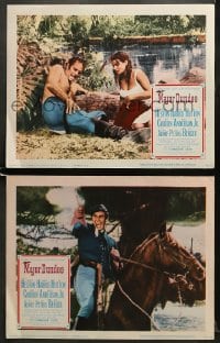 5w911 MAJOR DUNDEE 2 LCs 1965 Sam Peckinpah, Charlton Heston, dramatic Civil War battle!