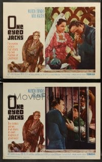 5w936 ONE EYED JACKS 2 LCs 1961 great images of star & director Marlon Brando!