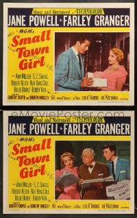 5w958 SMALL TOWN GIRL 2 LCs 1953 sexy Jane Powell, Farley Granger, Ann Miller, S.Z. Sakall!
