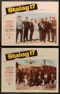 5w961 STALAG 17 2 LCs 1953 Billy Wilder, William Holden, Harvey Lembeck, Strauss, Brand & Taylor!