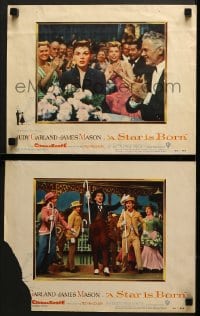 5w962 STAR IS BORN 2 LCs 1954 both with Judy Garland, Charles Bickford, George Cukor classic!