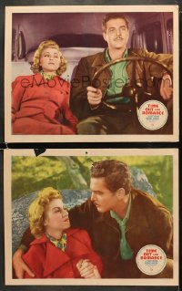 5w973 TIME OUT FOR ROMANCE 2 LCs 1937 both great c/u images of Claire Trevor & Michael Whalen!