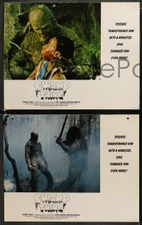 5w480 SWAMP THING 6 English LCs 1982 Wes Craven, Dick Durock in costume, Adrienne Barbeau, rare!