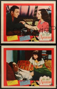 5w564 ALGIERS 4 LCs R1953 great images of Charles Boyer & sexy Hedy Lamarr, Hale, Calleia!