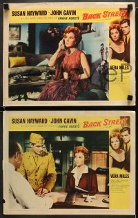 5w660 BACK STREET 3 LCs 1961 Miller love triangle, Susan Hayward & John Gavin romantic images!