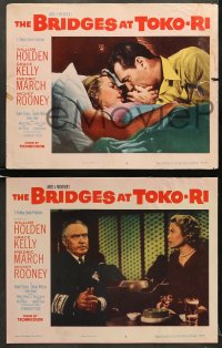 5w047 BRIDGES AT TOKO-RI 8 LCs 1954 James Michener, Grace Kelly, William Holden, March, Rooney!